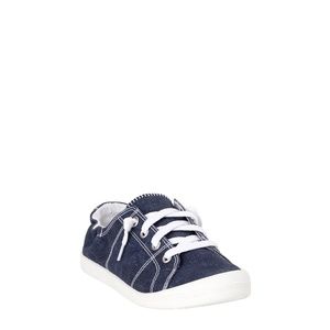 Time and Tru Women's Scrunch Back Slip-On Sneaker Sizes and Width varies Blue